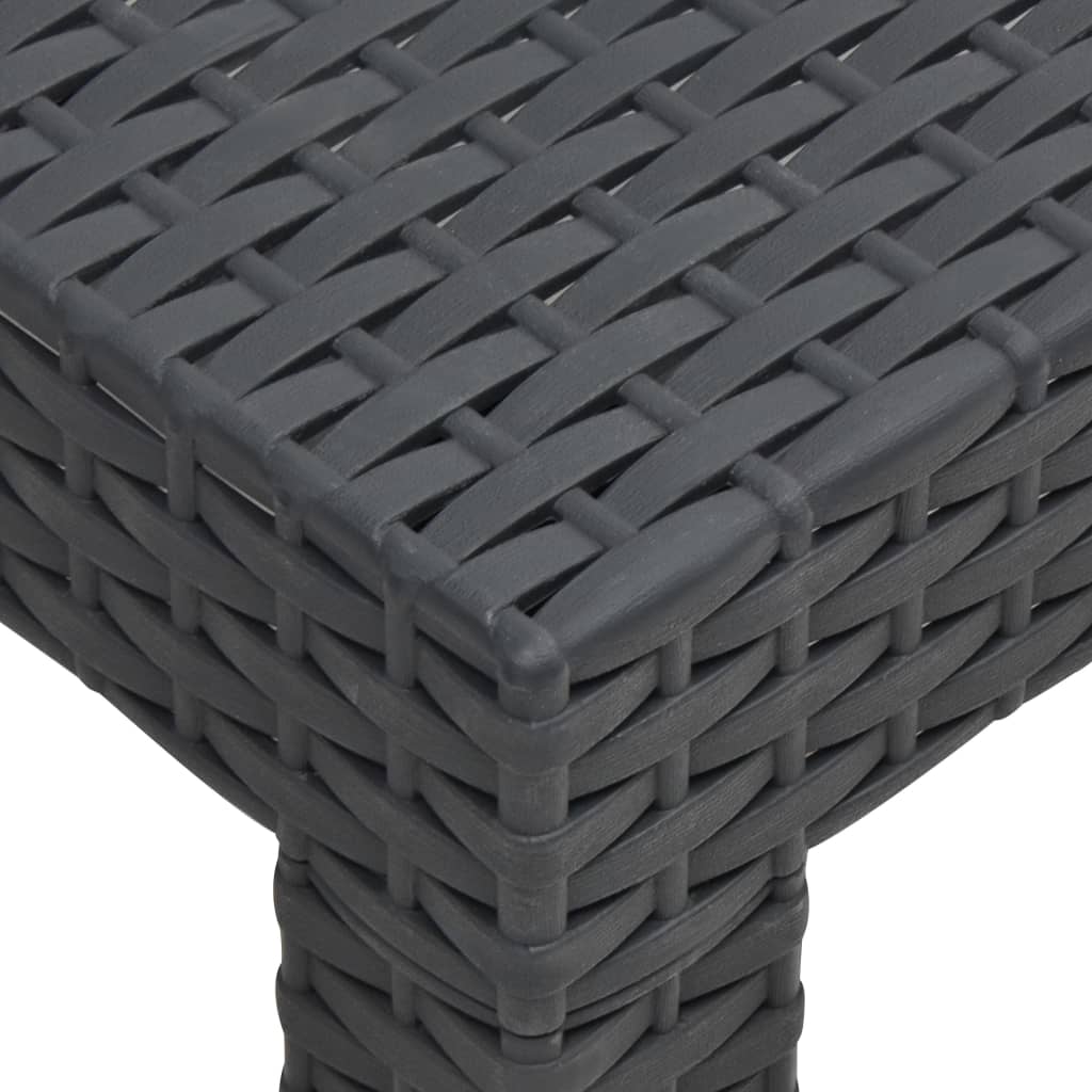 Salon de jardin 2 pcs avec coussins PP Rotin Anthracite