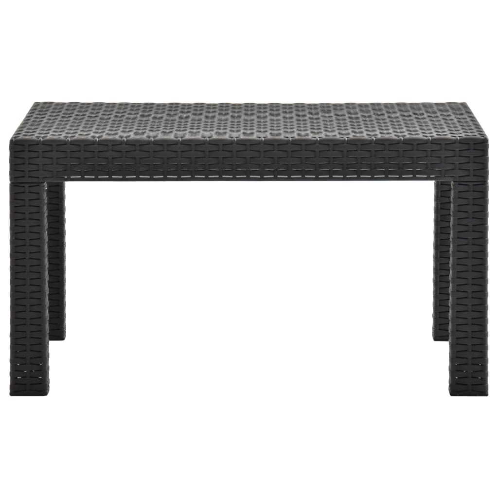 Salon de jardin 2 pcs avec coussins PP Rotin Anthracite