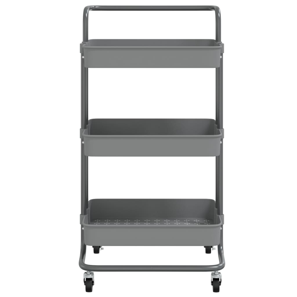 Kitchen cart 3 gray levels 42x35x85 cm Iron and Abs