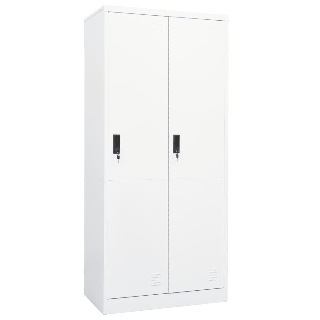 White wardrobe 80x50x180 cm steel