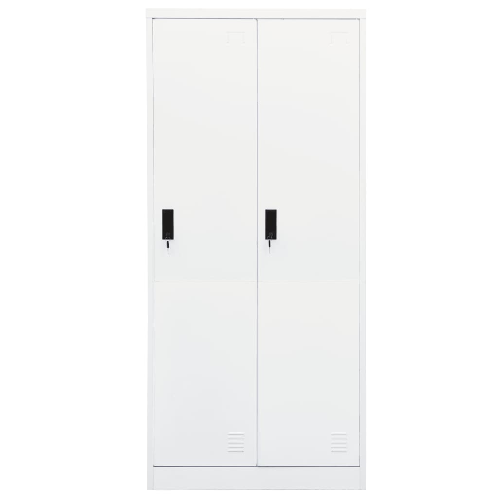 White wardrobe 80x50x180 cm steel