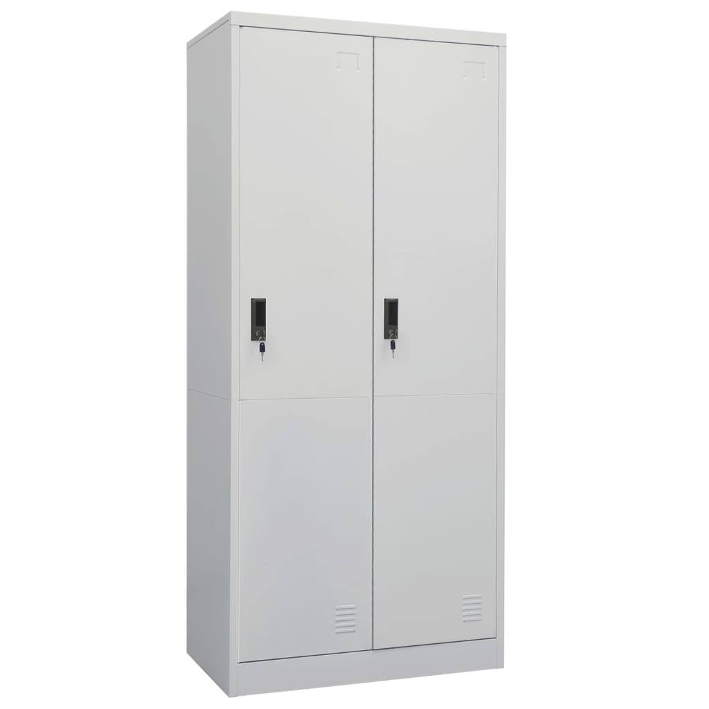 Light gray wardrobe 80x50x180 cm steel