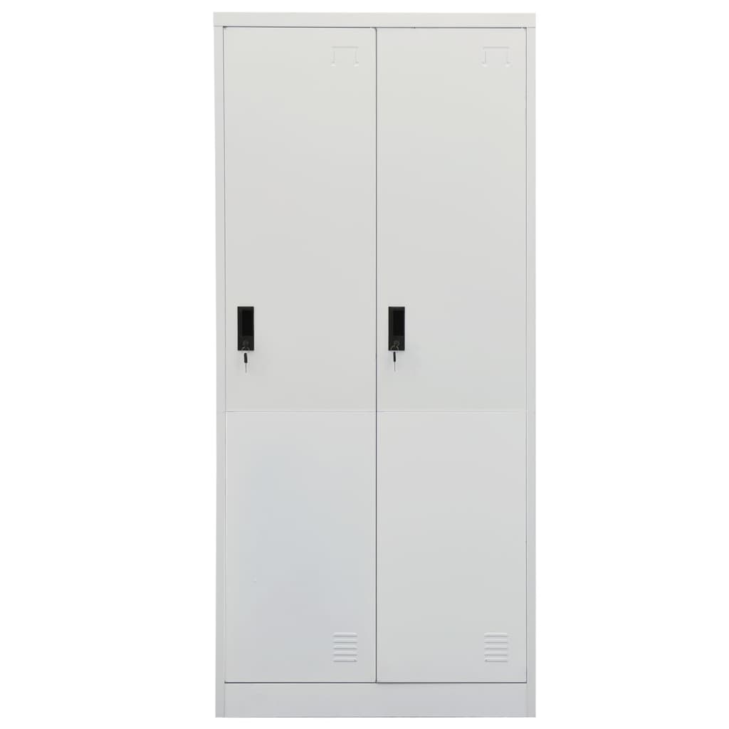 Light gray wardrobe 80x50x180 cm steel
