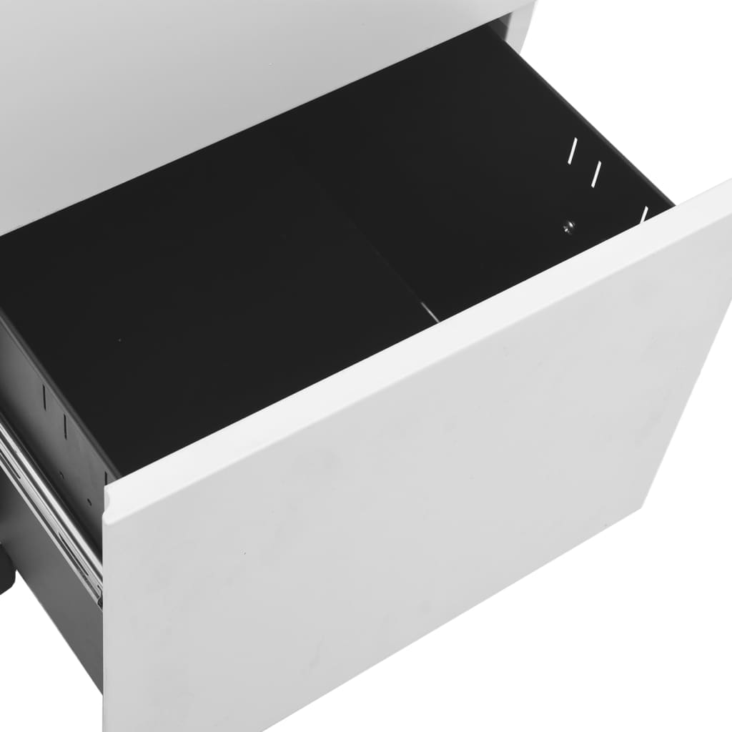 Light gray mobile workbook 39x45x67 cm steel