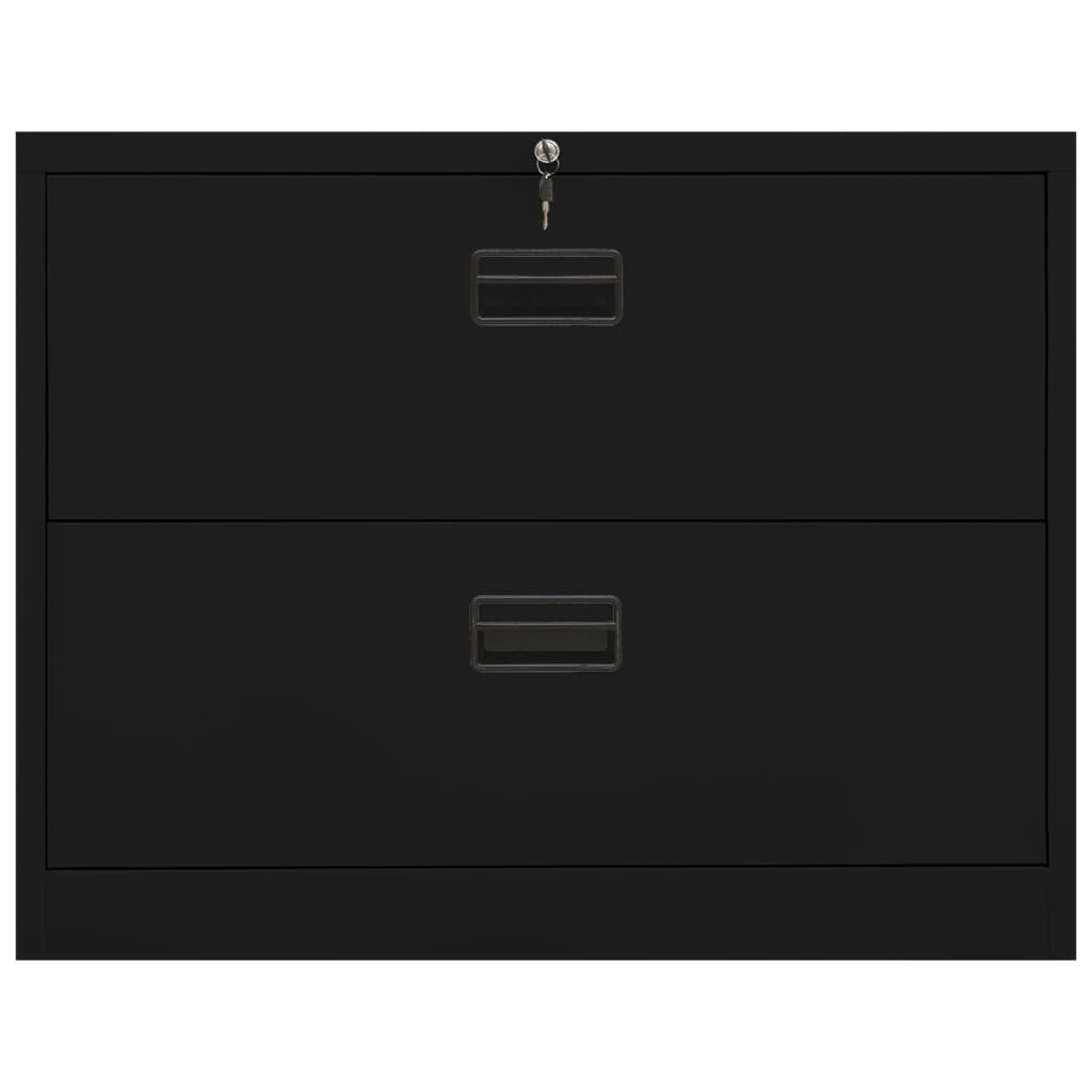 Black binder 90x46x72.5 cm steel