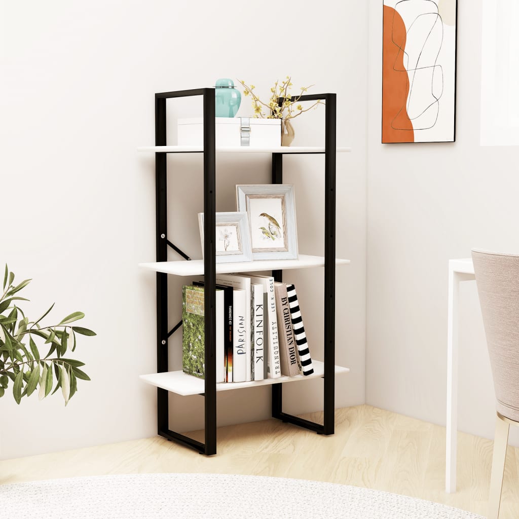 White storage shelf 60x30x105 cm Solid pine wood