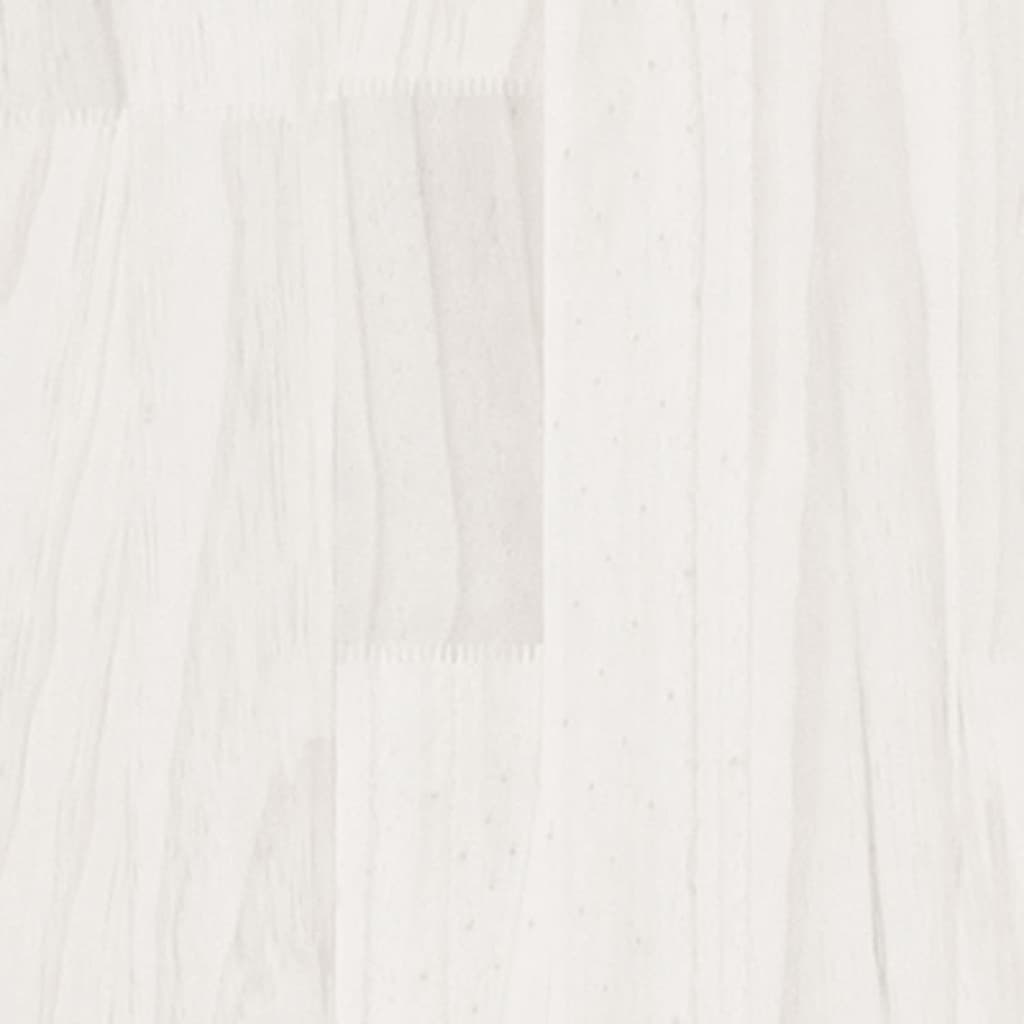 White storage shelf 60x30x105 cm Solid pine wood