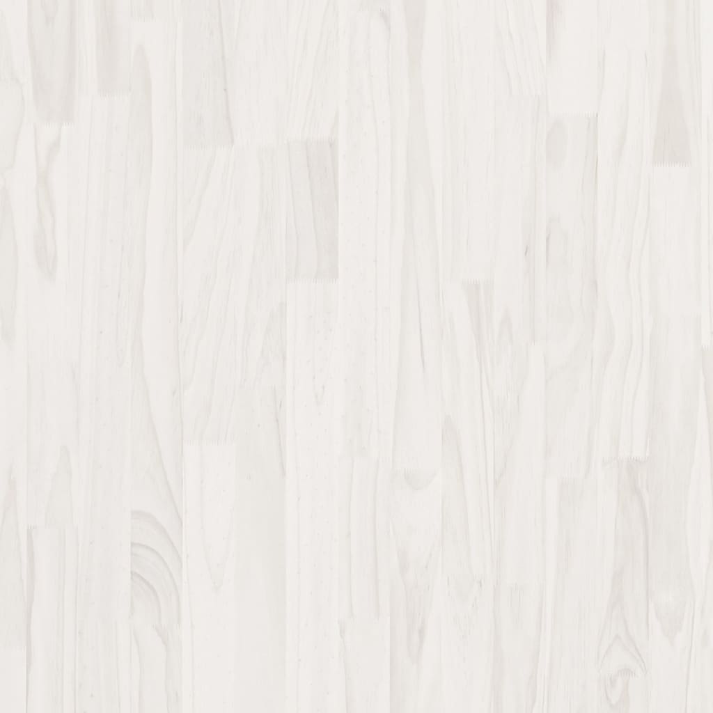 Mobile alto Bianco 80x30x210 cm Legno di pino massiccio