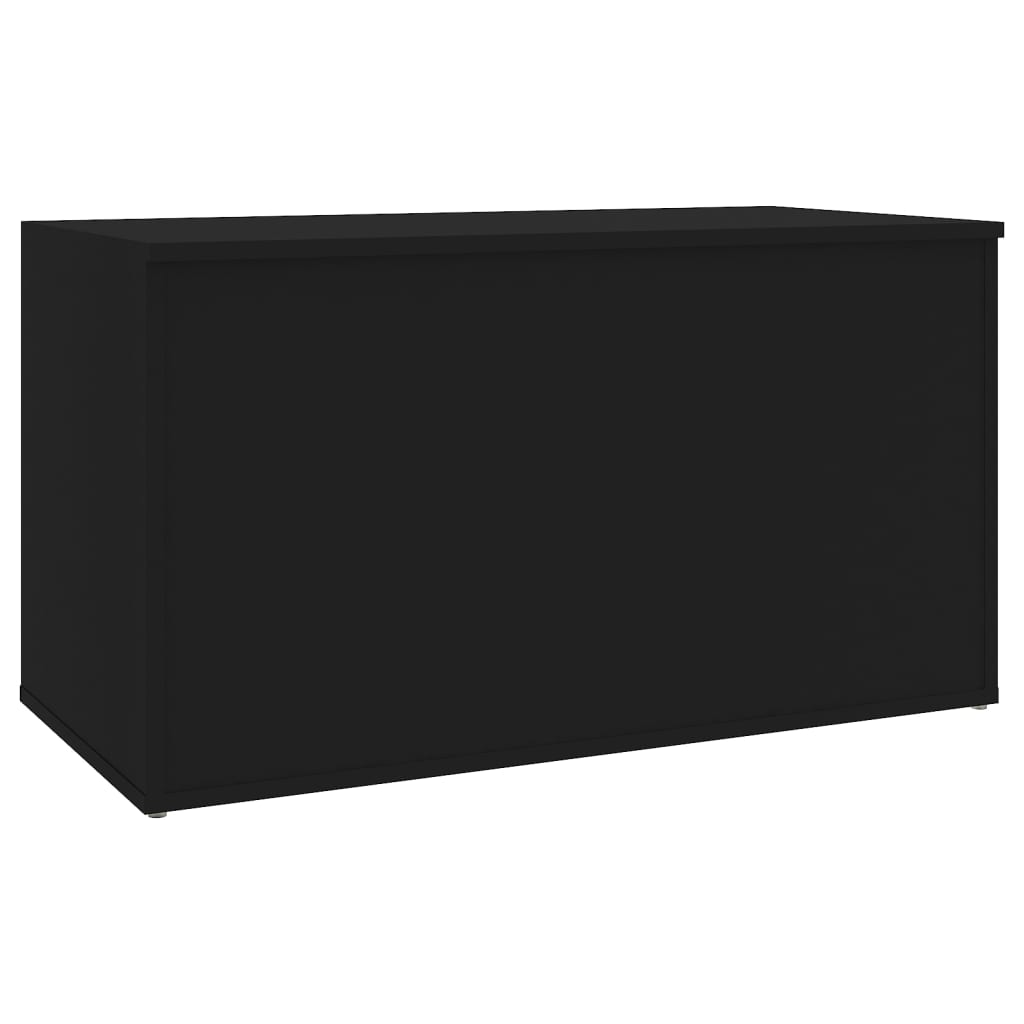 Schwarze Aufbewahrungsbox 84x42x46 cm Engineering Holz