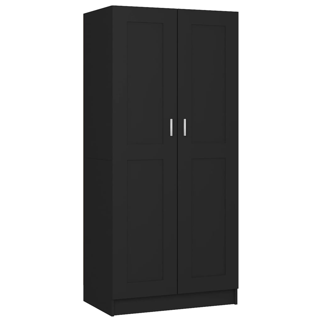 Schwarze Garderobe 82.5x51.5x180 cm agglomeriert