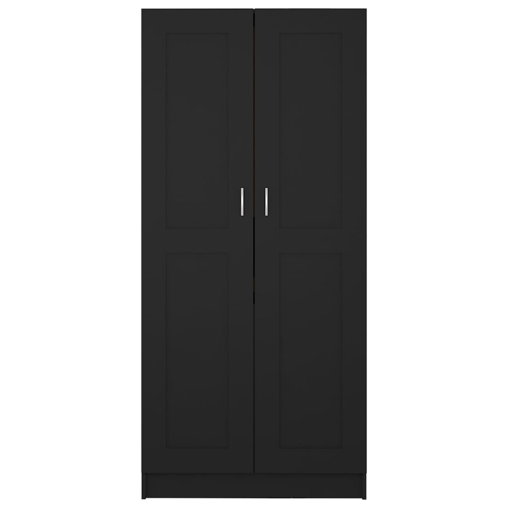 Schwarze Garderobe 82.5x51.5x180 cm agglomeriert