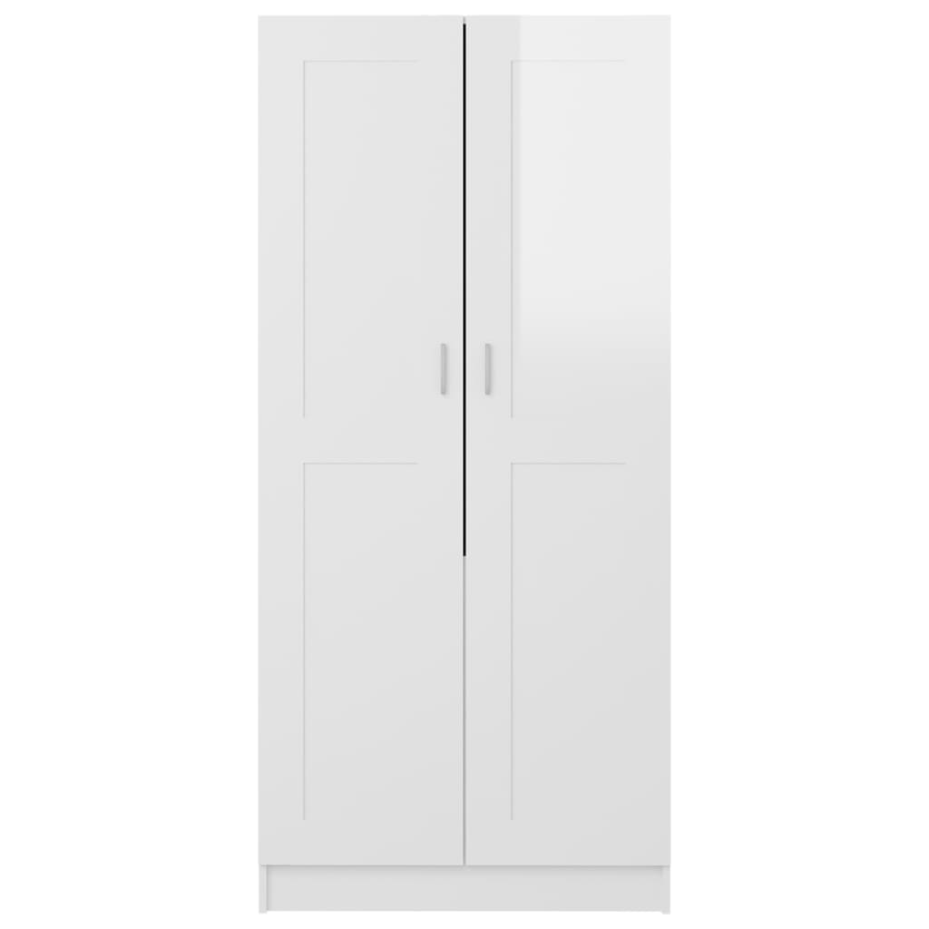 Glänzende weiße Garderobe 82,5x51.5x180 cm agglomeriert