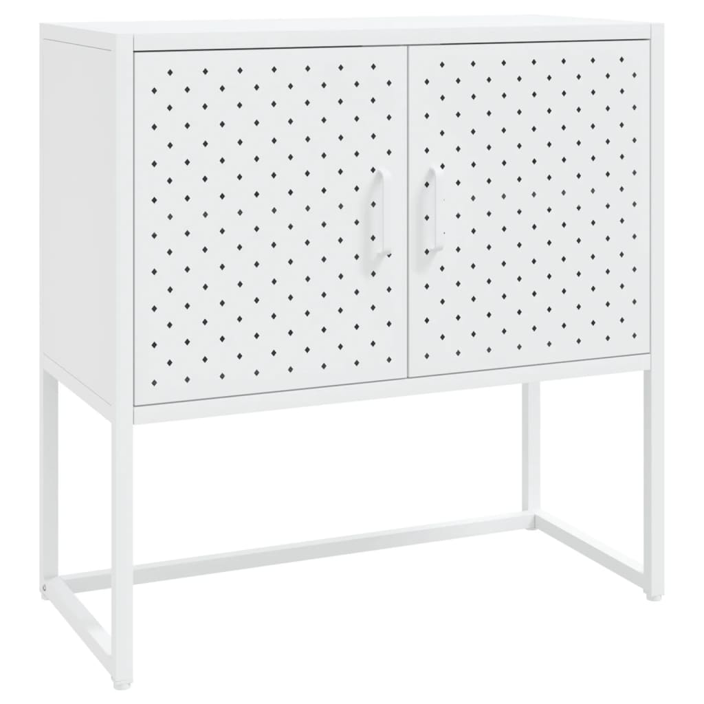 Credenza bianca 75x35x75 cm Acciaio