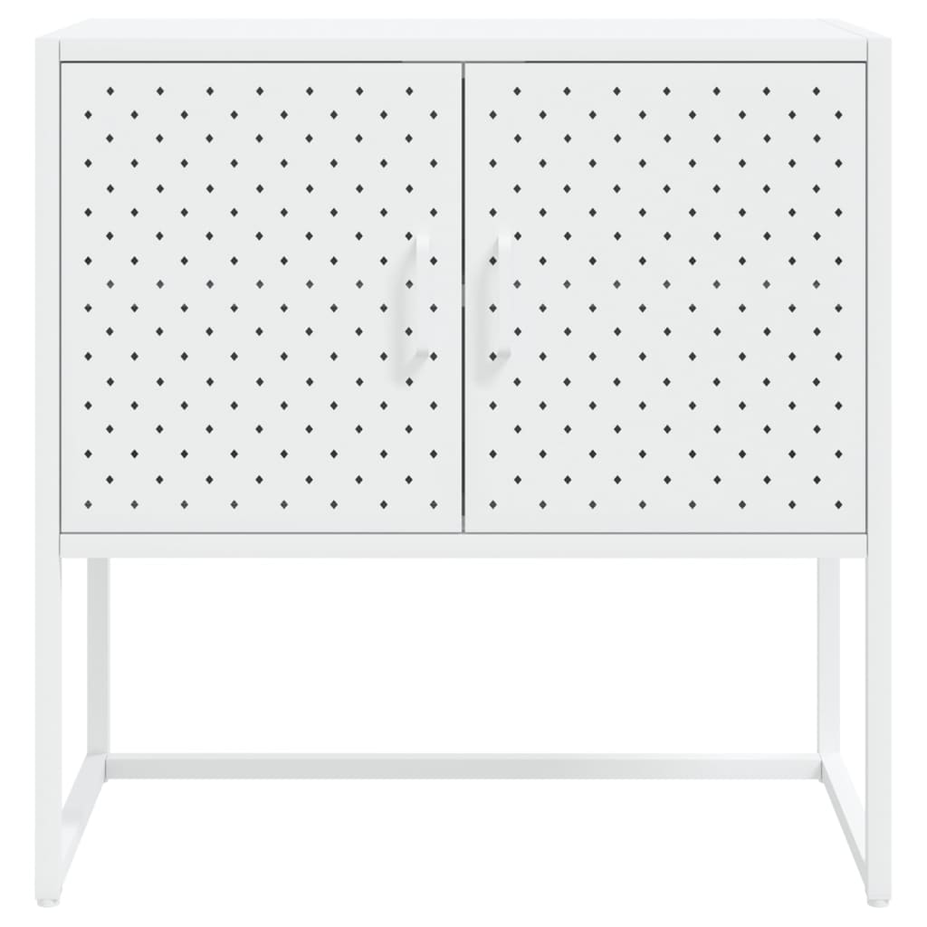 Credenza bianca 75x35x75 cm Acciaio