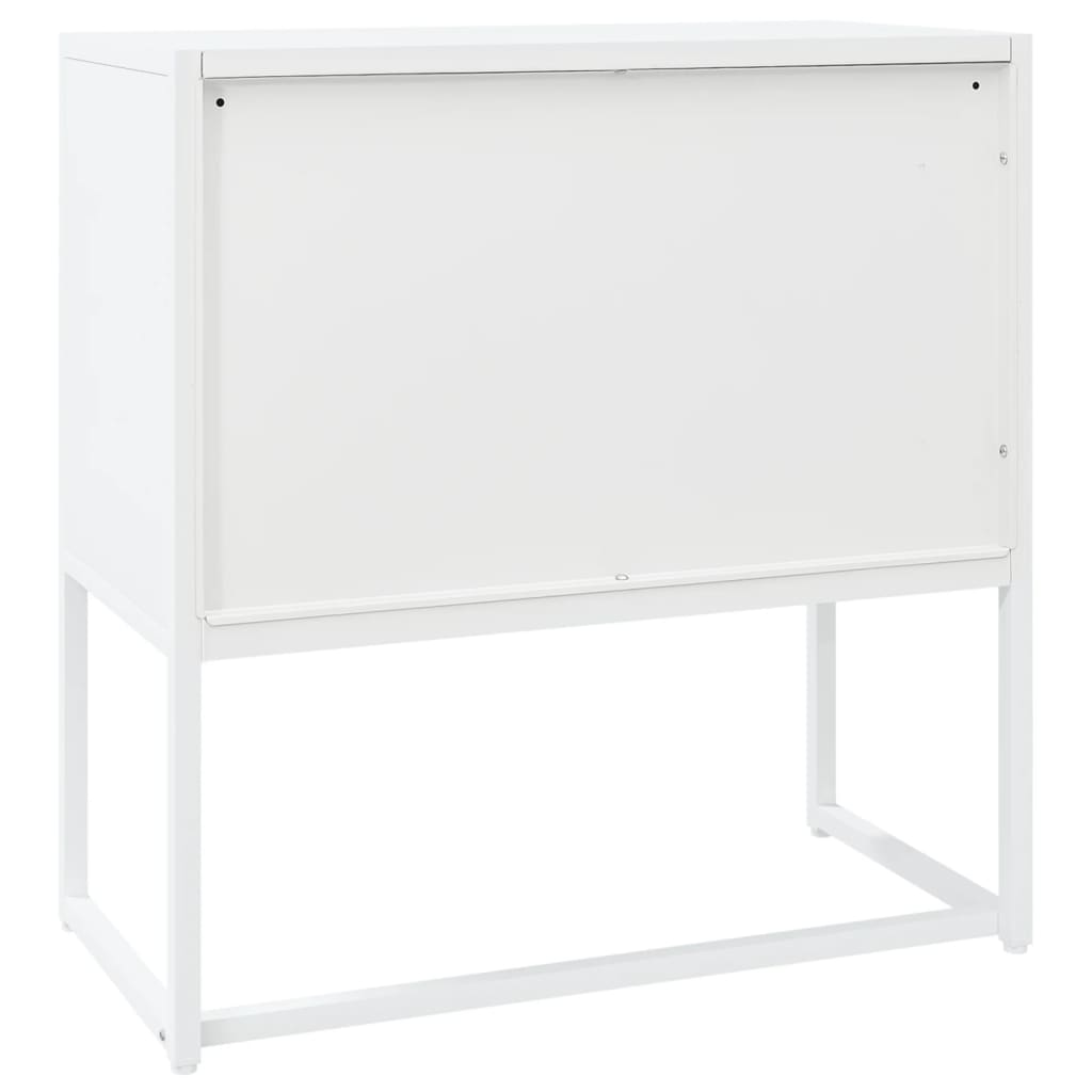 Credenza bianca 75x35x75 cm Acciaio