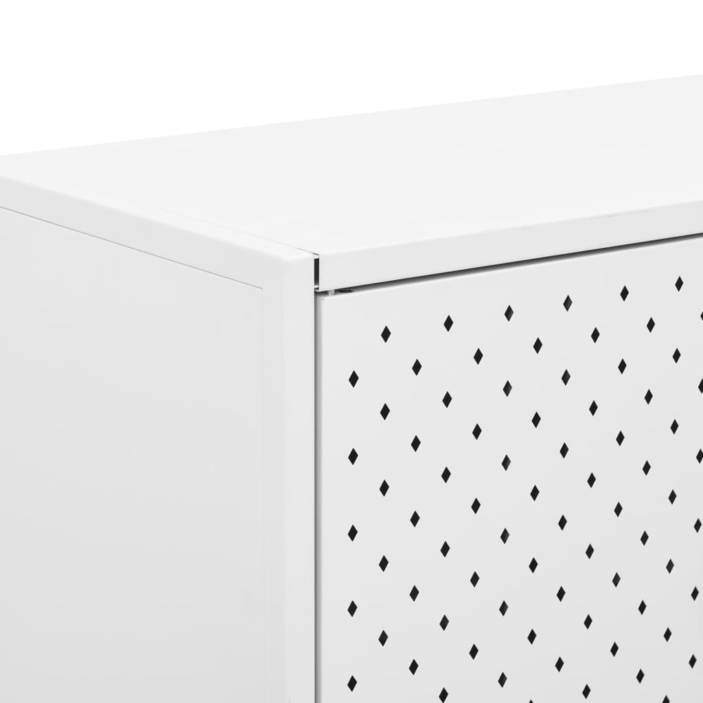 White buffet 75x35x75 cm steel