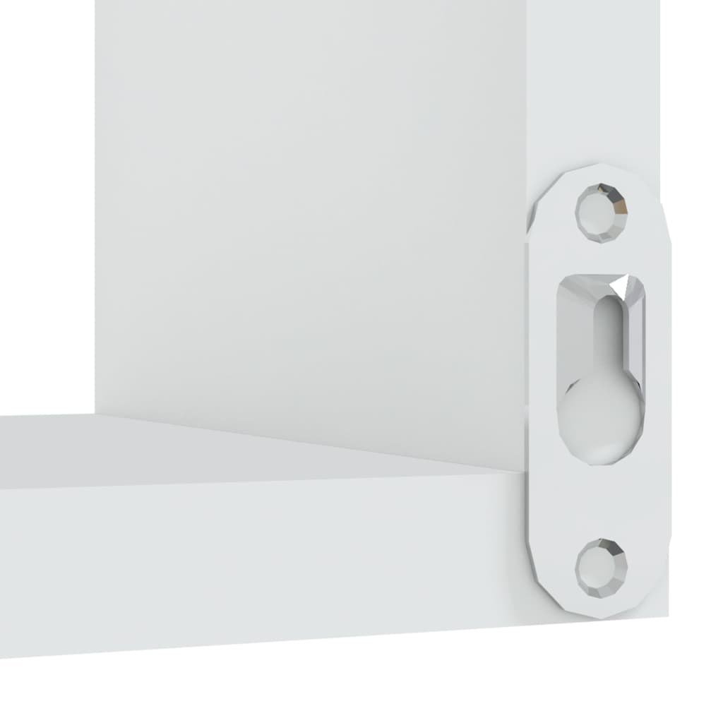 2 pcs white corner wall shelf 40x40x50 cm agglomerated