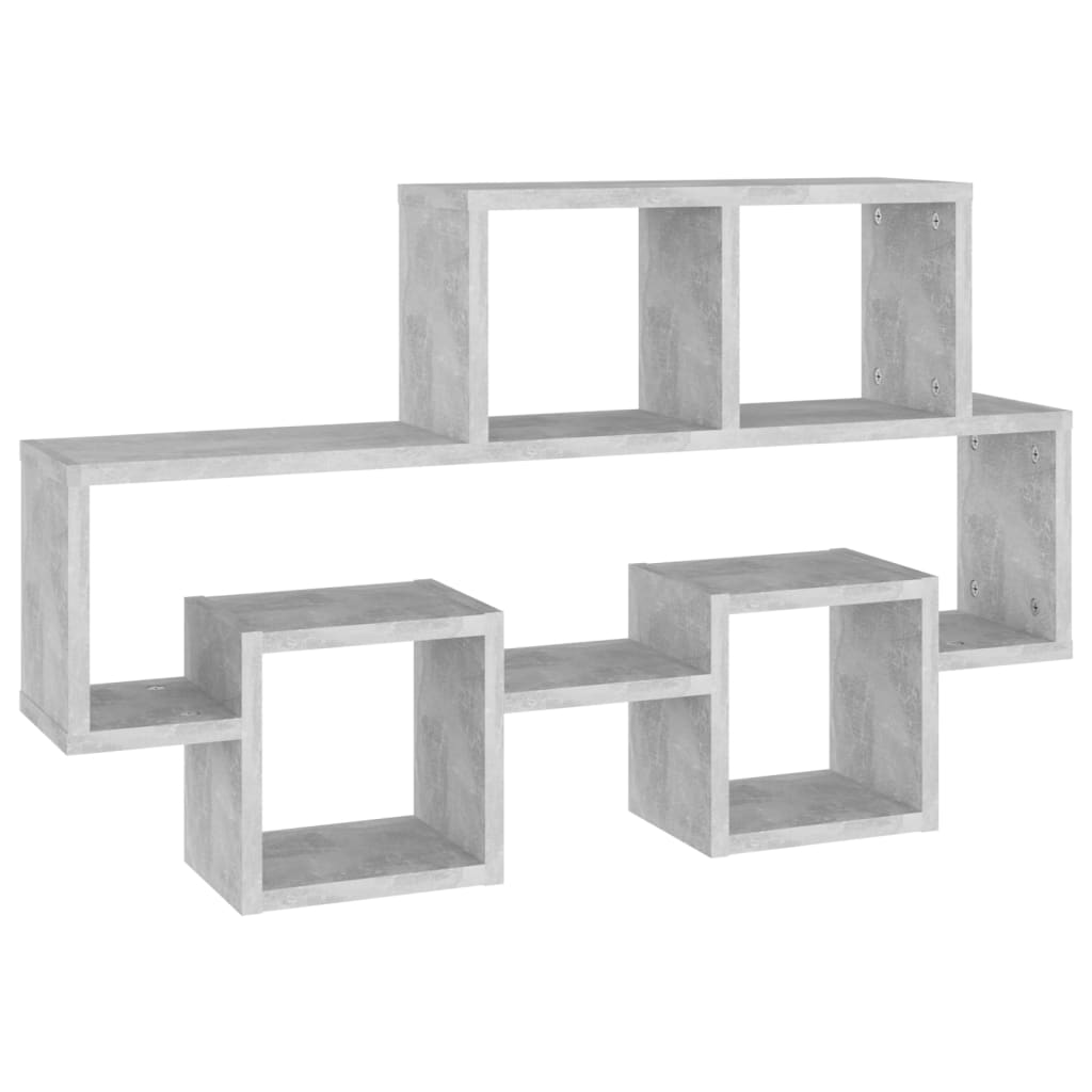 Wall shelf Gray Concrete Gray 82x15x51 cm Agglomerated