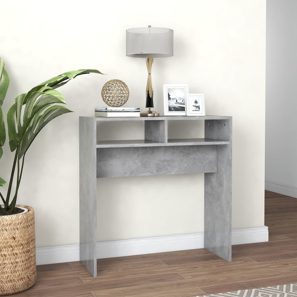 Gray concrete table 78x30x80 cm agglomerated