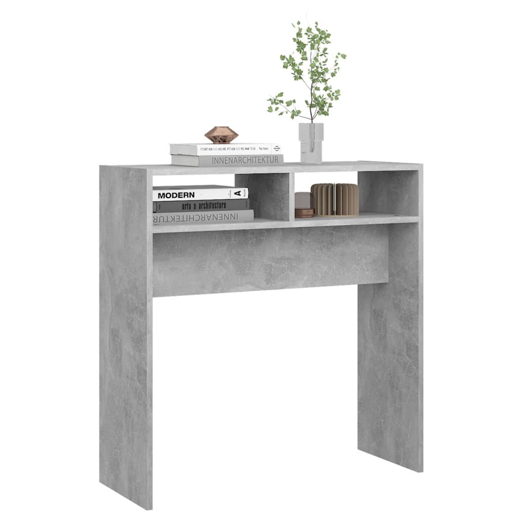 Gray concrete table 78x30x80 cm agglomerated