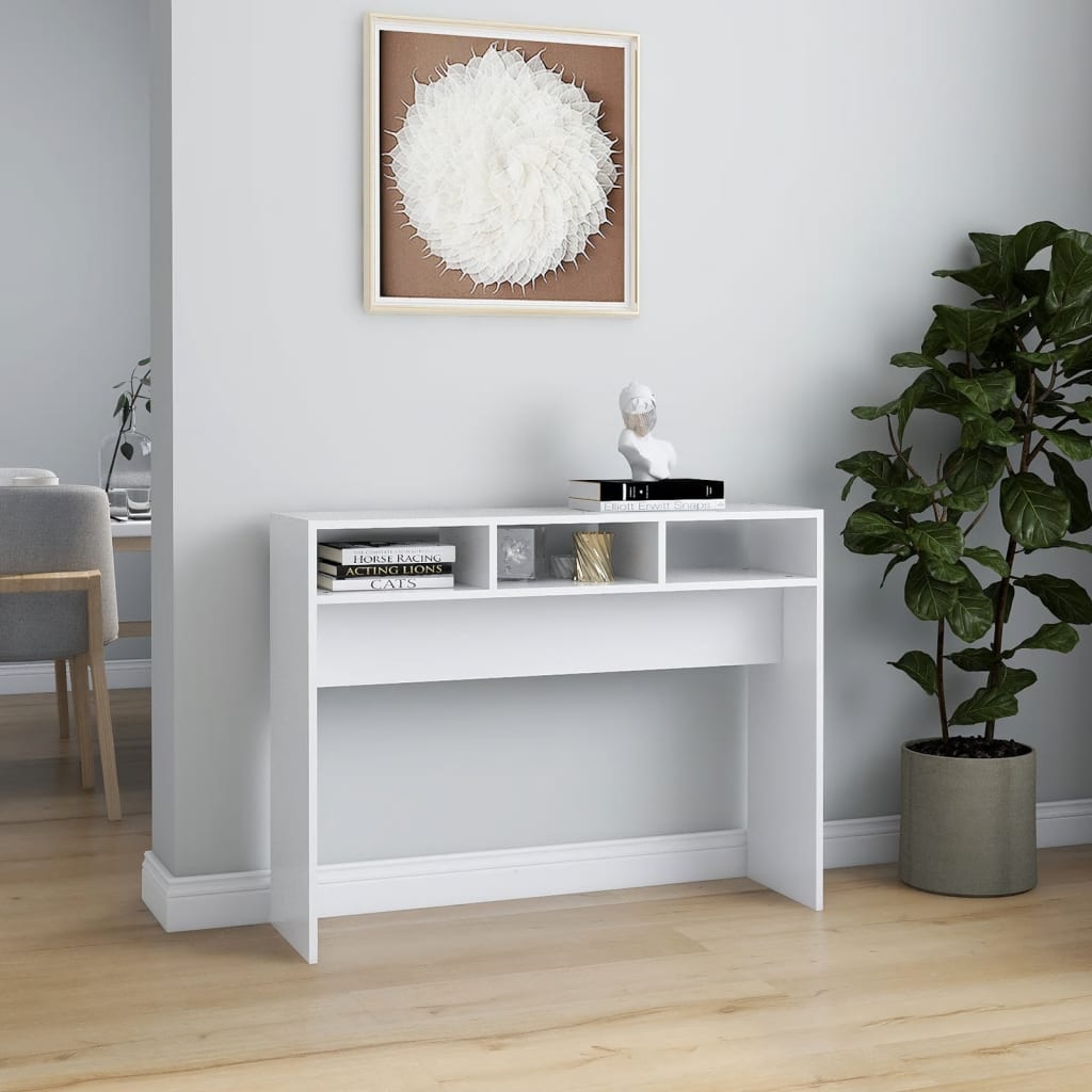 White console table 105x30x80 cm agglomerated