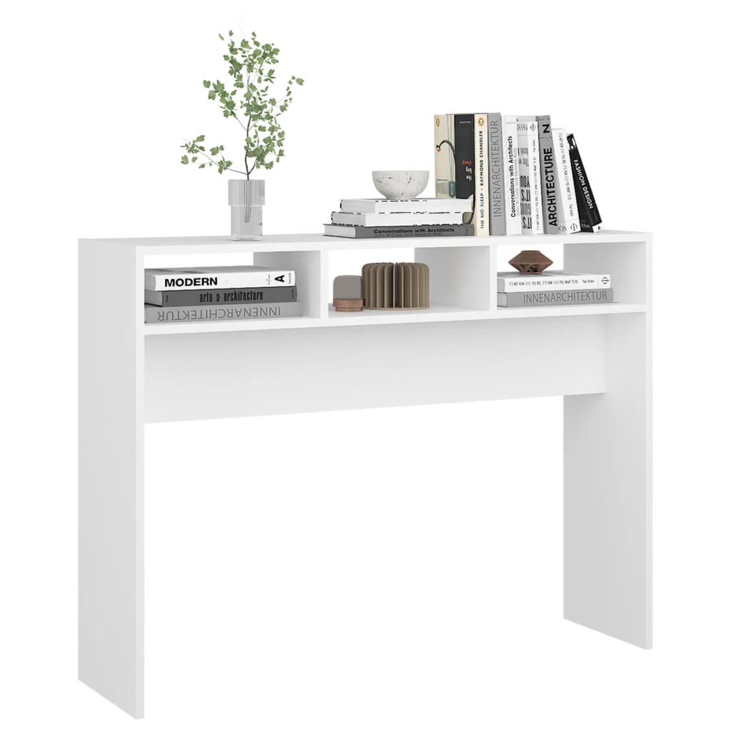 White console table 105x30x80 cm agglomerated