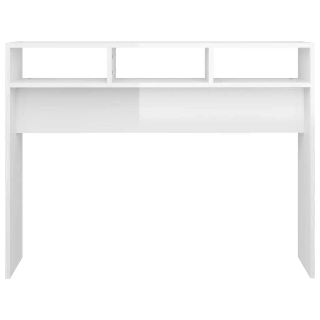 Brilliant white console table 105x30x80 cm agglomerated