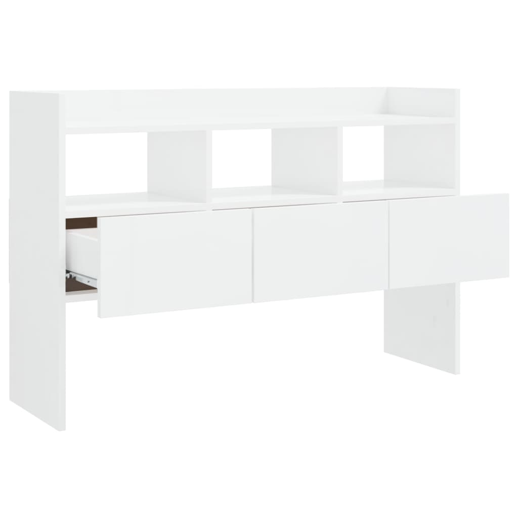 Buffet bianco lucido 105x30x70 cm agglomerato