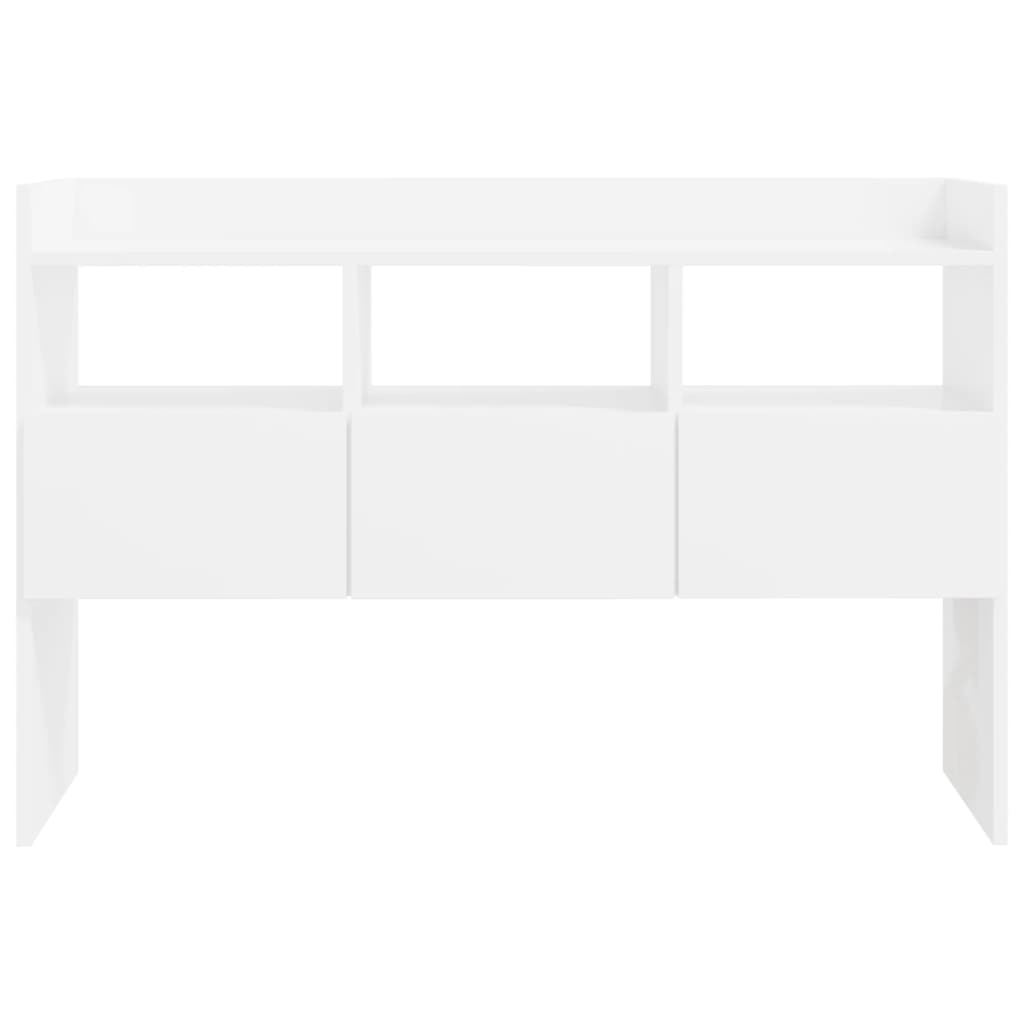 Shiny white buffet 105x30x70 cm agglomerated