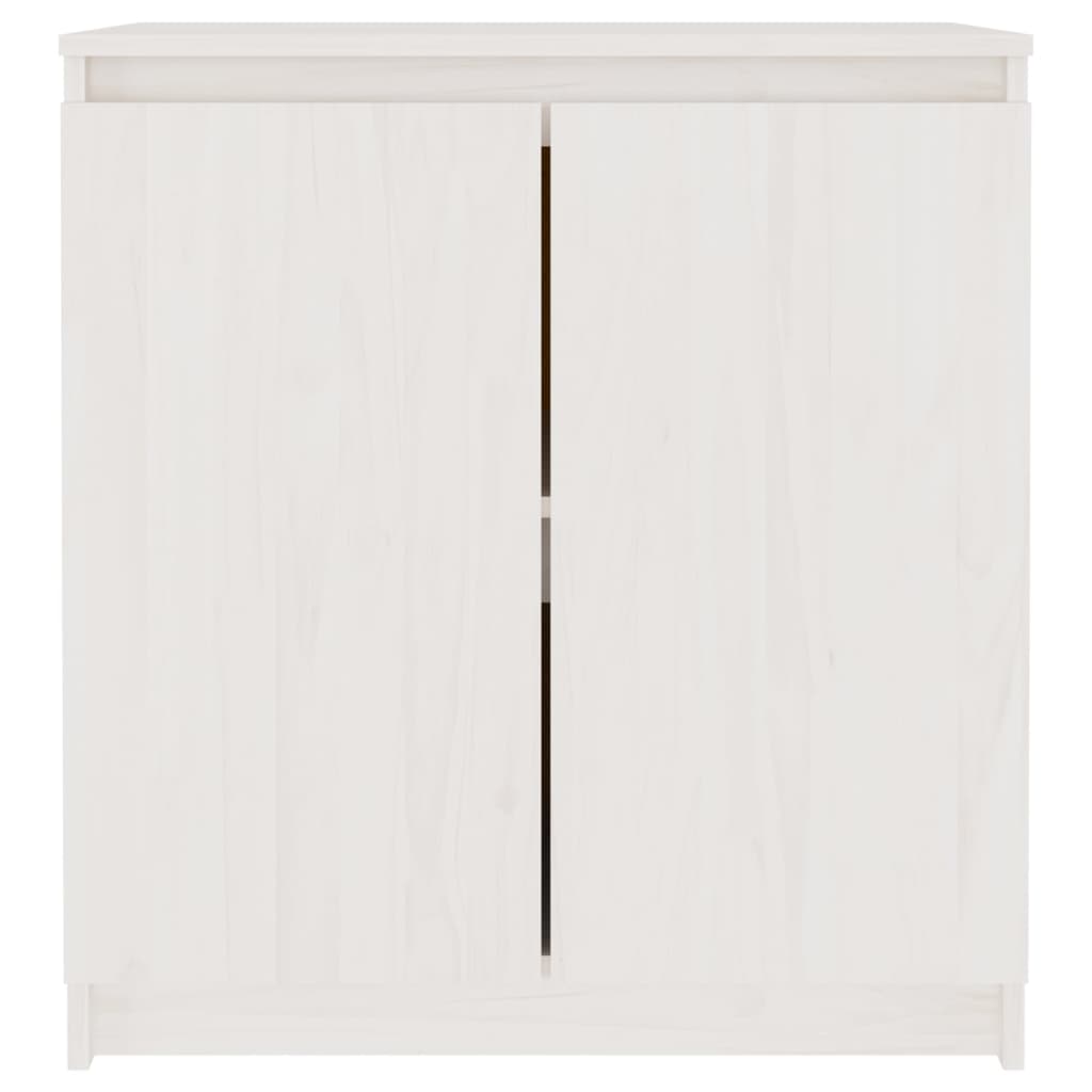 White side cabinet 60x36x65 cm Solid pine wood