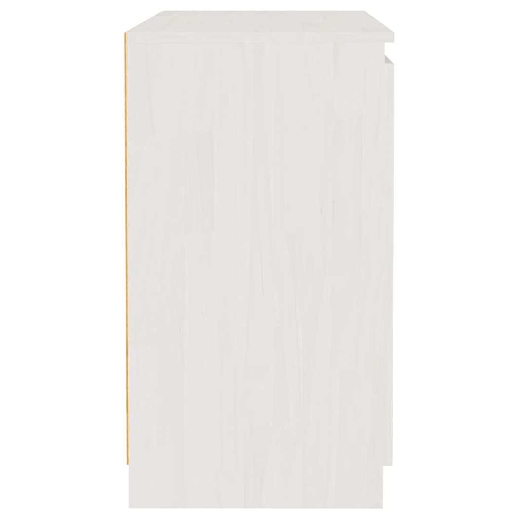 Weißer Seitenschrank 60x36x65 cm Festkieferholz