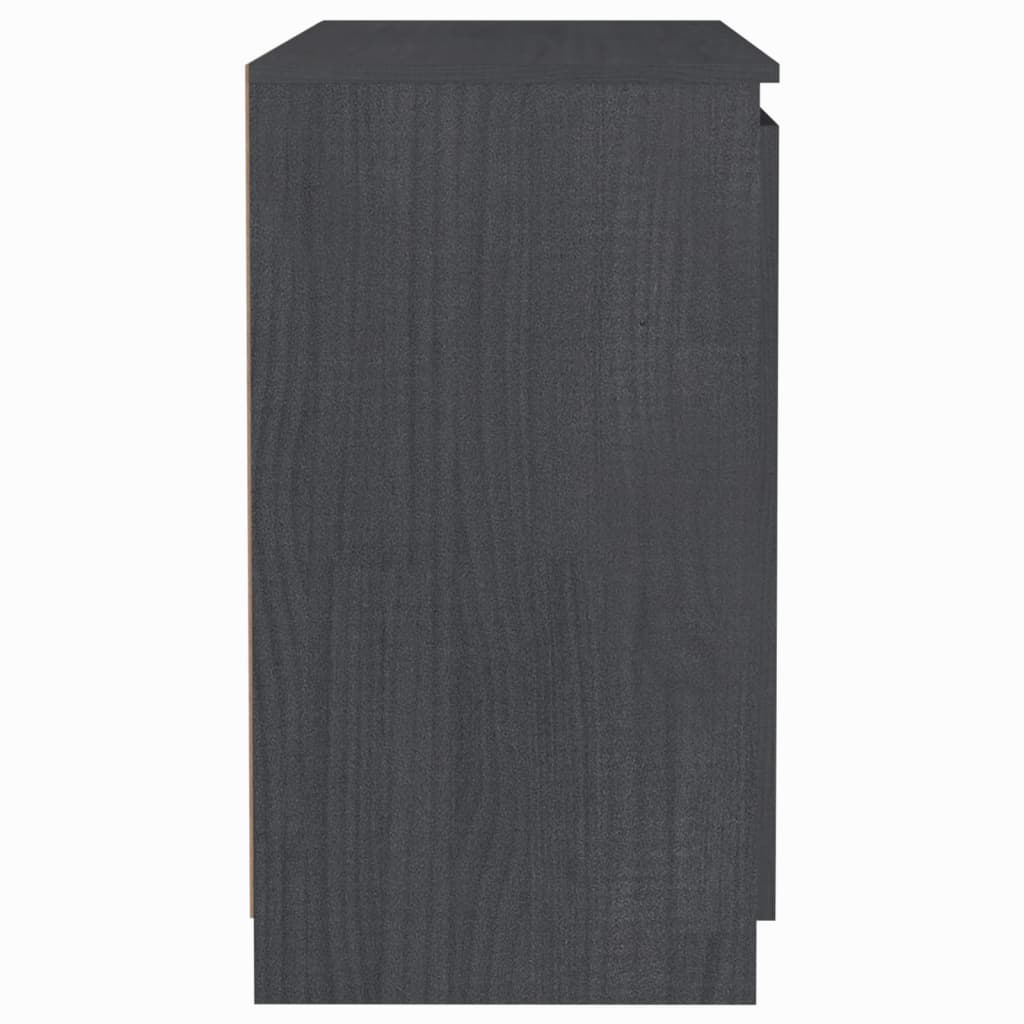 Armadio laterale grigio 60x36x65 cm in legno di pino solido