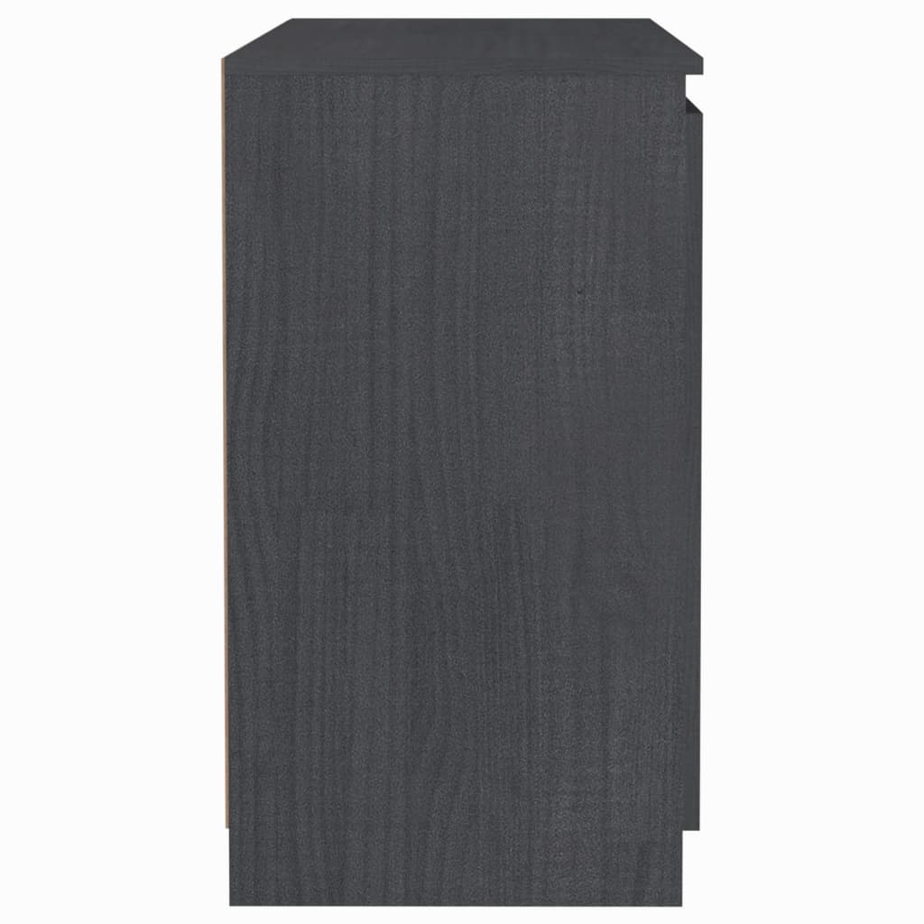 Armoire latérale gris 60x36x65 cm bois de pin massif