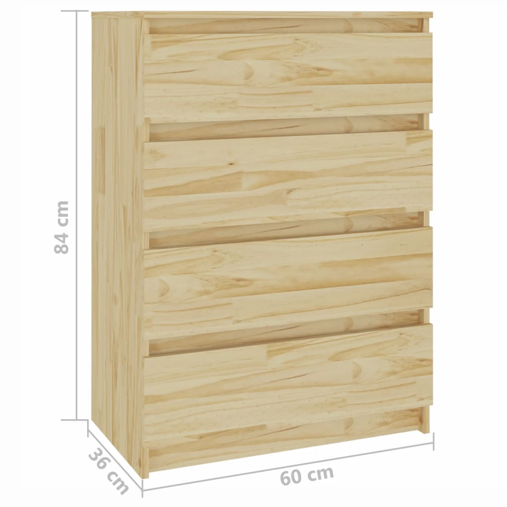 Additional cabinet 60x36x84 cm Solid pine wood