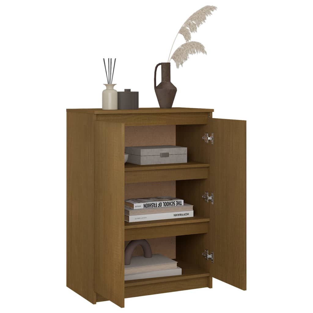 Buffet Marron miel 60x36x84 cm Bois de pin massif