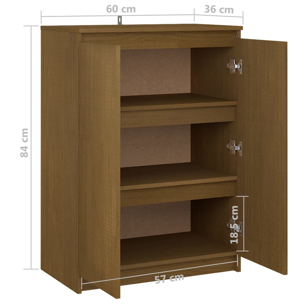 Honigbrauner Buffet 60x36x84 cm Festkieferholz