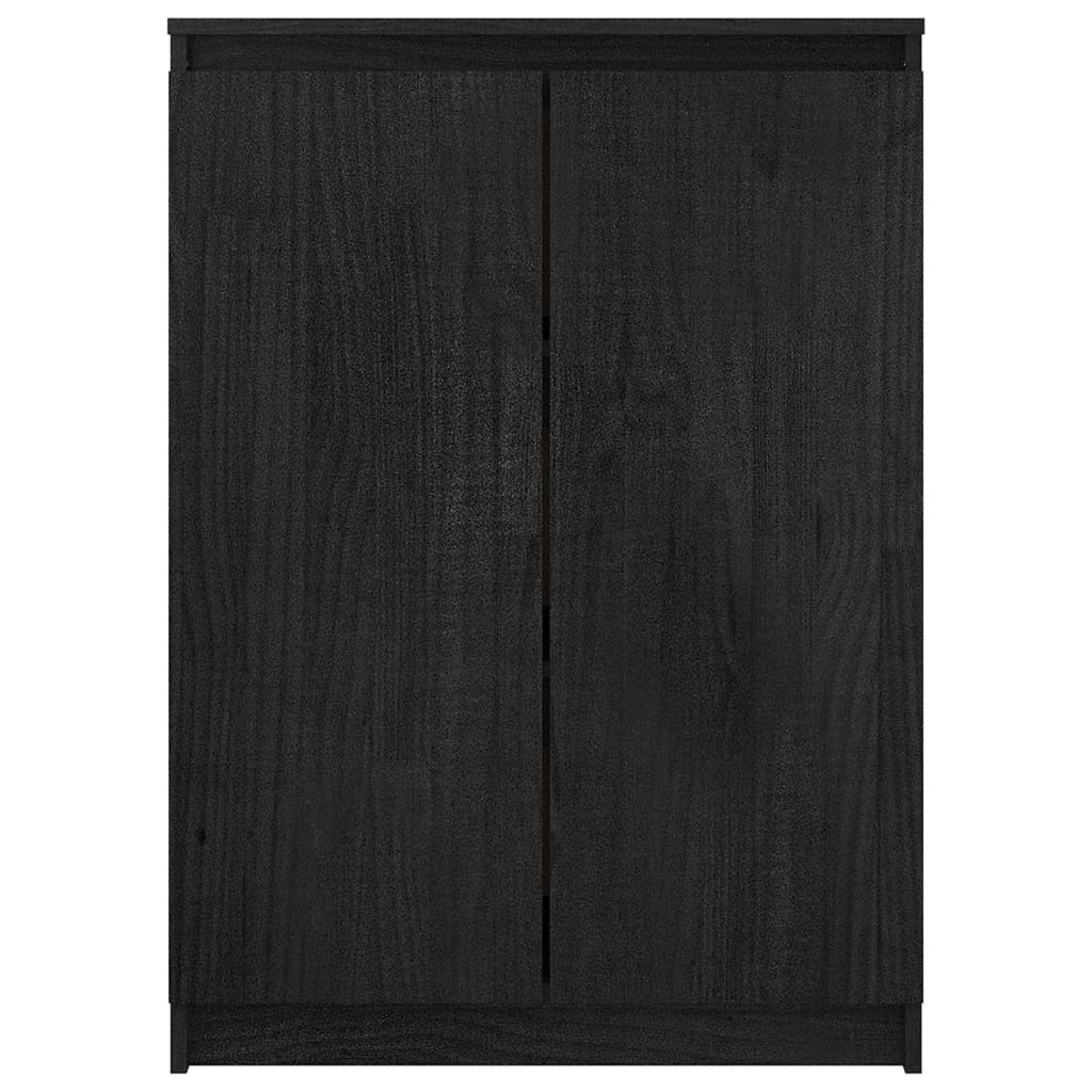 Buffet nero 60x36x84 cm in legno di pino solido