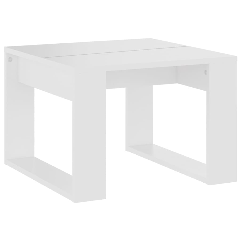 White side table 50x50x35 cm agglomerated