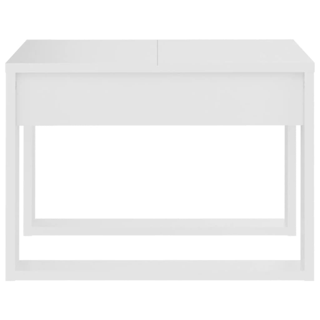 Weißer Seitentisch 50x50x35 cm agglomeriert