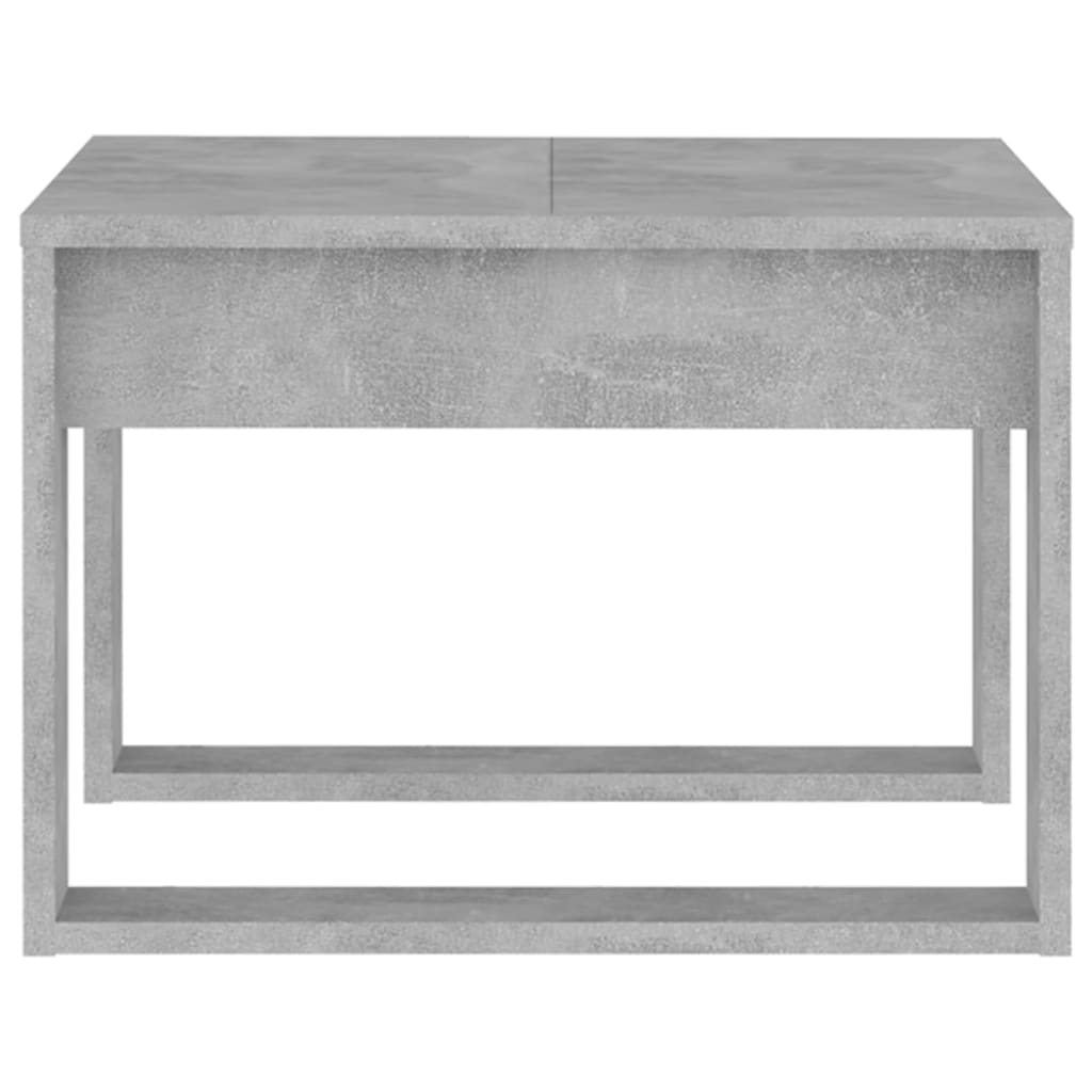 Tavolino grigio cemento 50x50x35 cm Truciolare