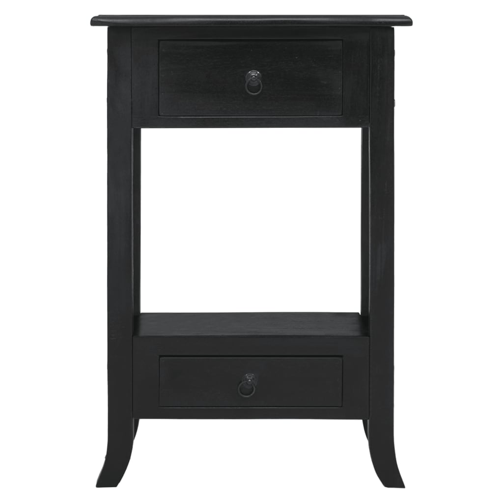 Console table with black drawers 50x30x75cm solid mahogany wood