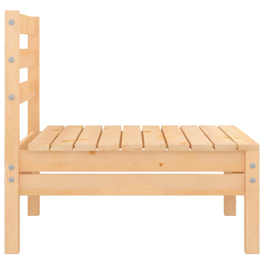 Solid pine wood central sofa