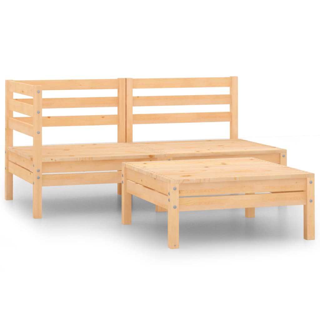 Garden furniture 3 pcs solid pine wood