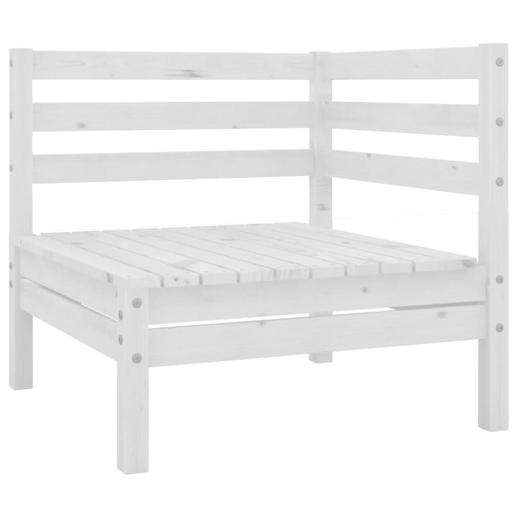 Garden furniture 4 pcs white pine wood white