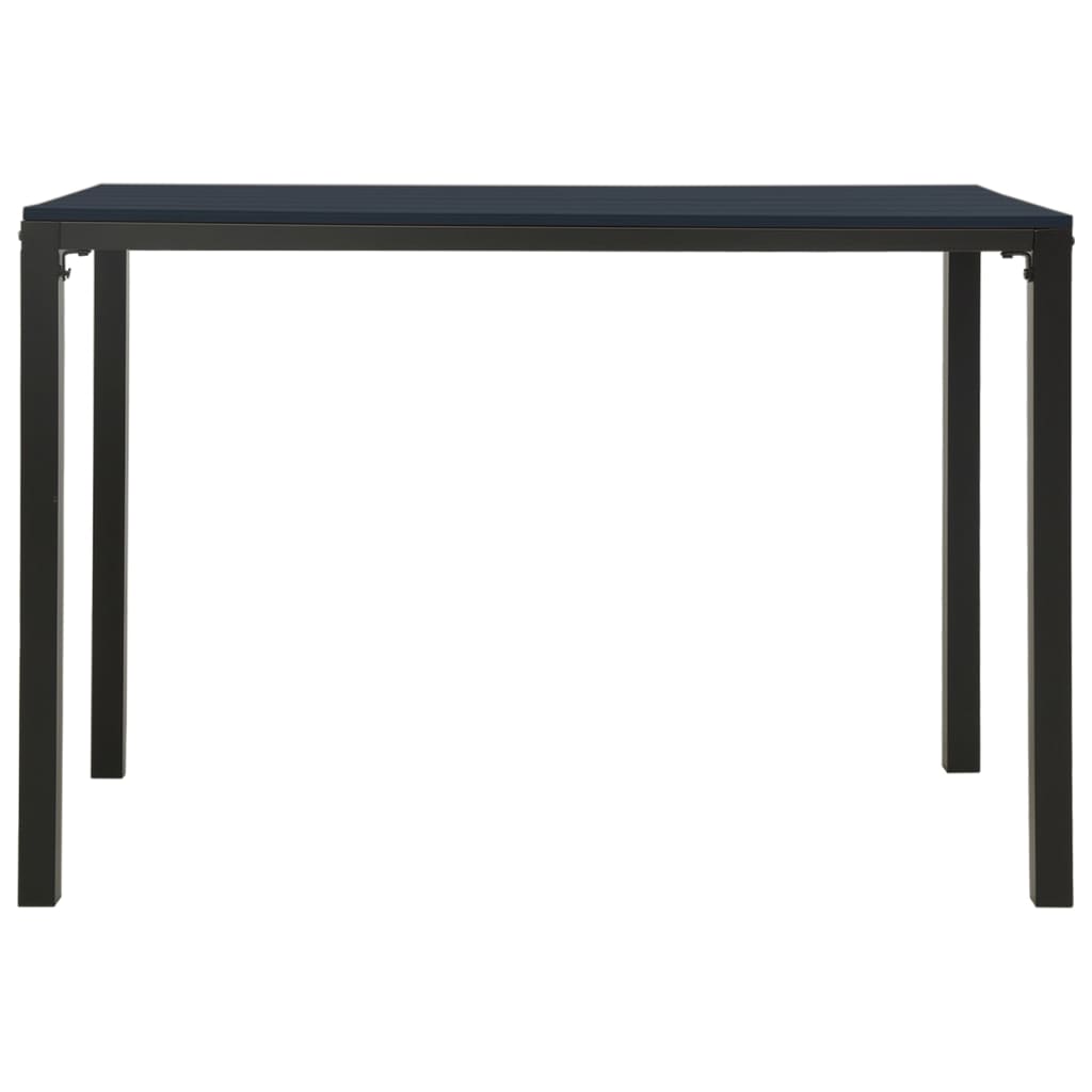 Set of garden dining room 3 pcs steel and black wpc