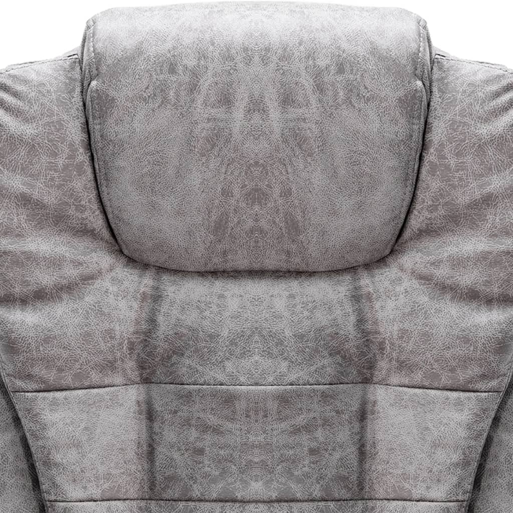 Chaise de bureau de massage gris clair similicuir daim