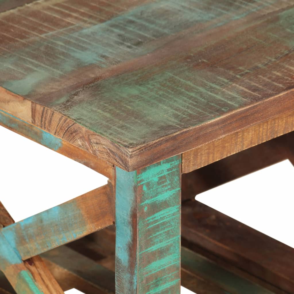 Ernennen Sie den Tisch mit Casters 40x40x42 cm recyceltes Holz
