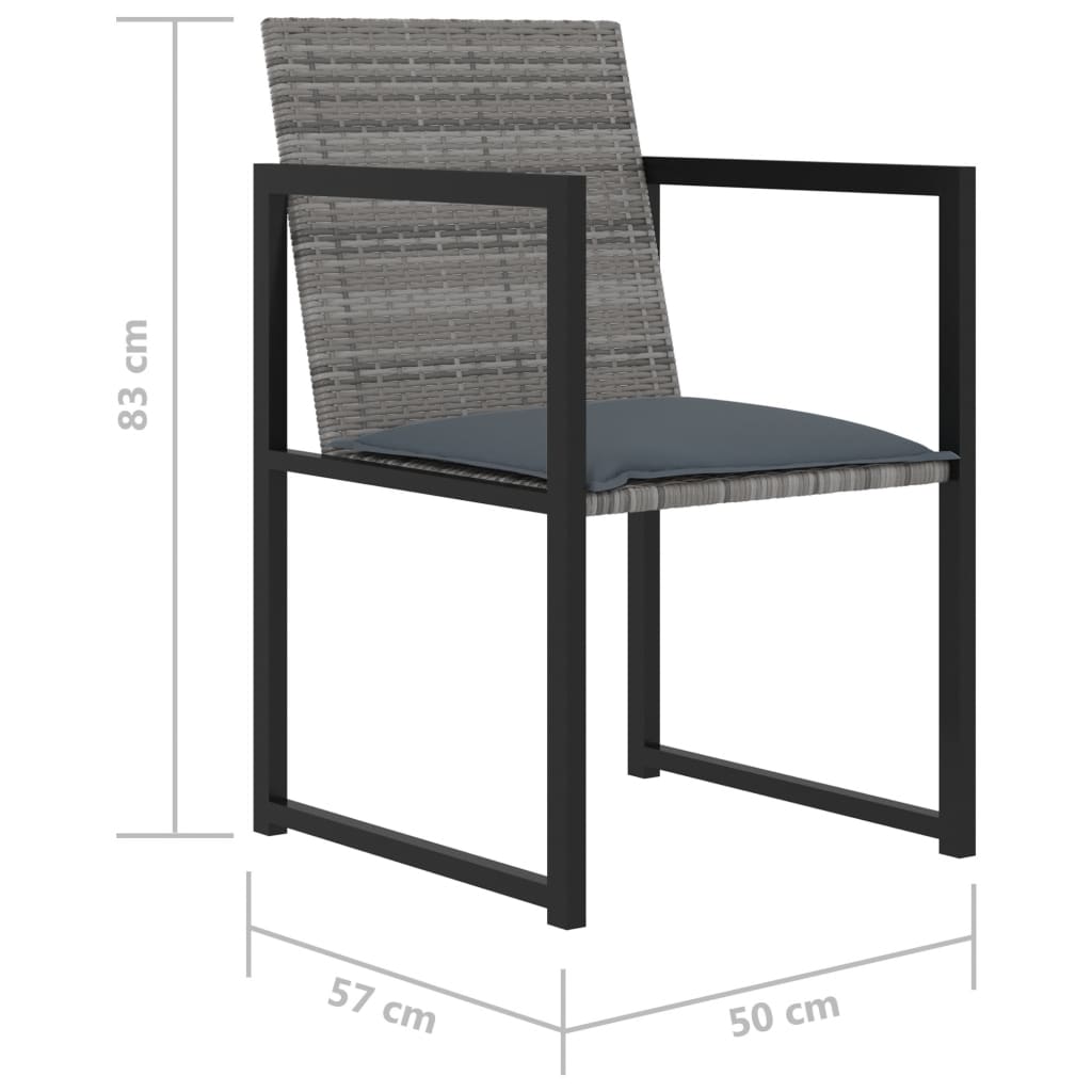 Garten Abendessen Möbel 5pcs und geflochtene Harzkissen vris