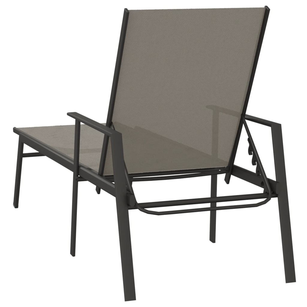 Stahl langer Stuhl und grauer Textilengewebe