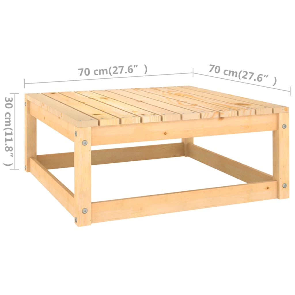 Salon de jardin 3 pcs avec coussins Bois de pin massif